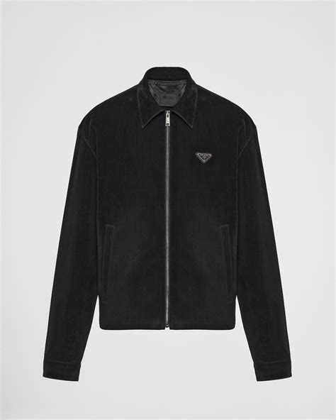 Prada: Men's Velvet Blouson Jacket (Black) 